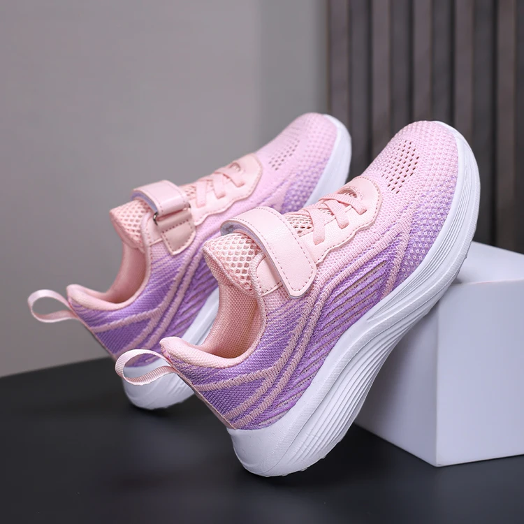 Girls Sports Shoes Fashion Kids Running Shoes Breathable Mesh Sneakers Outdoor Casual Children Boys Sport Walking Footwear