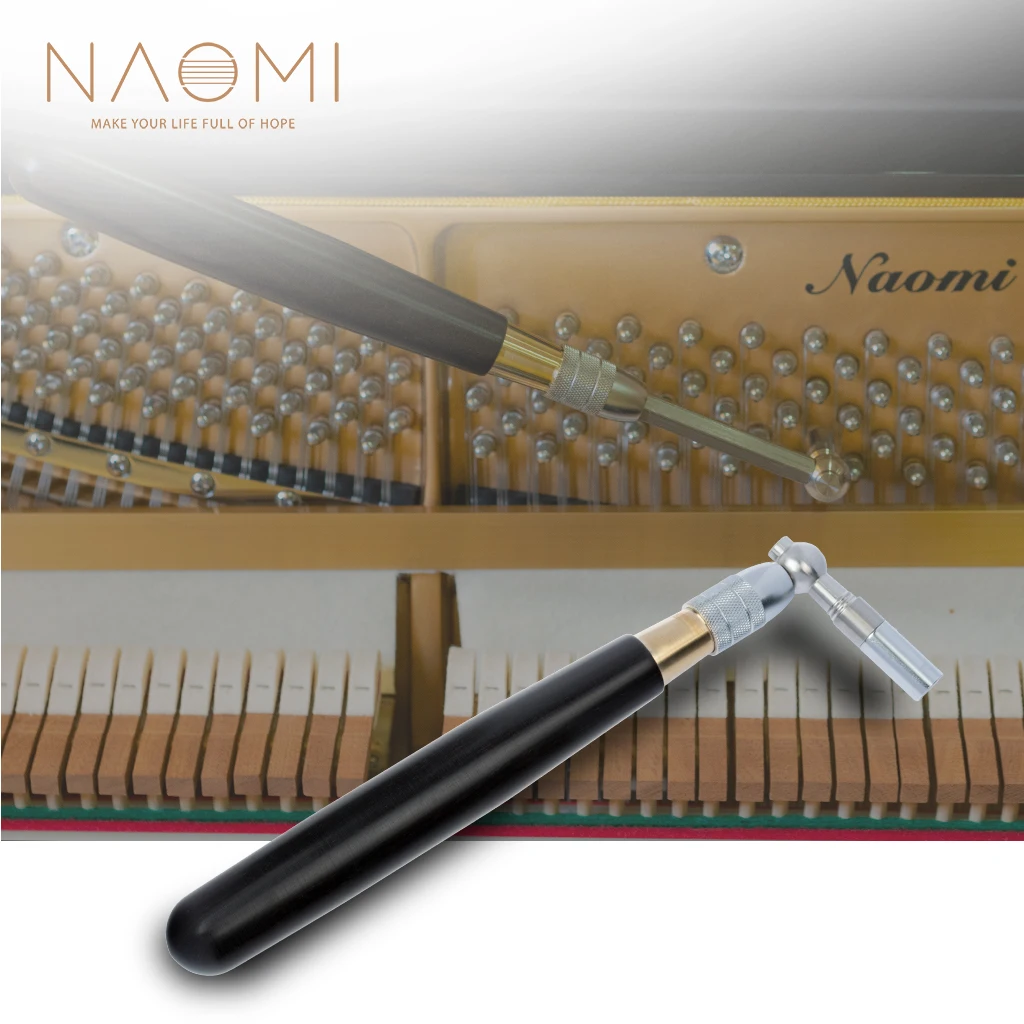 

NAOMI Piano Tuning Hammer Extension Tuning Hammer Telescopic Octagonal Core Stainless Steel Sandalwood Handle Piano Tool #1100B