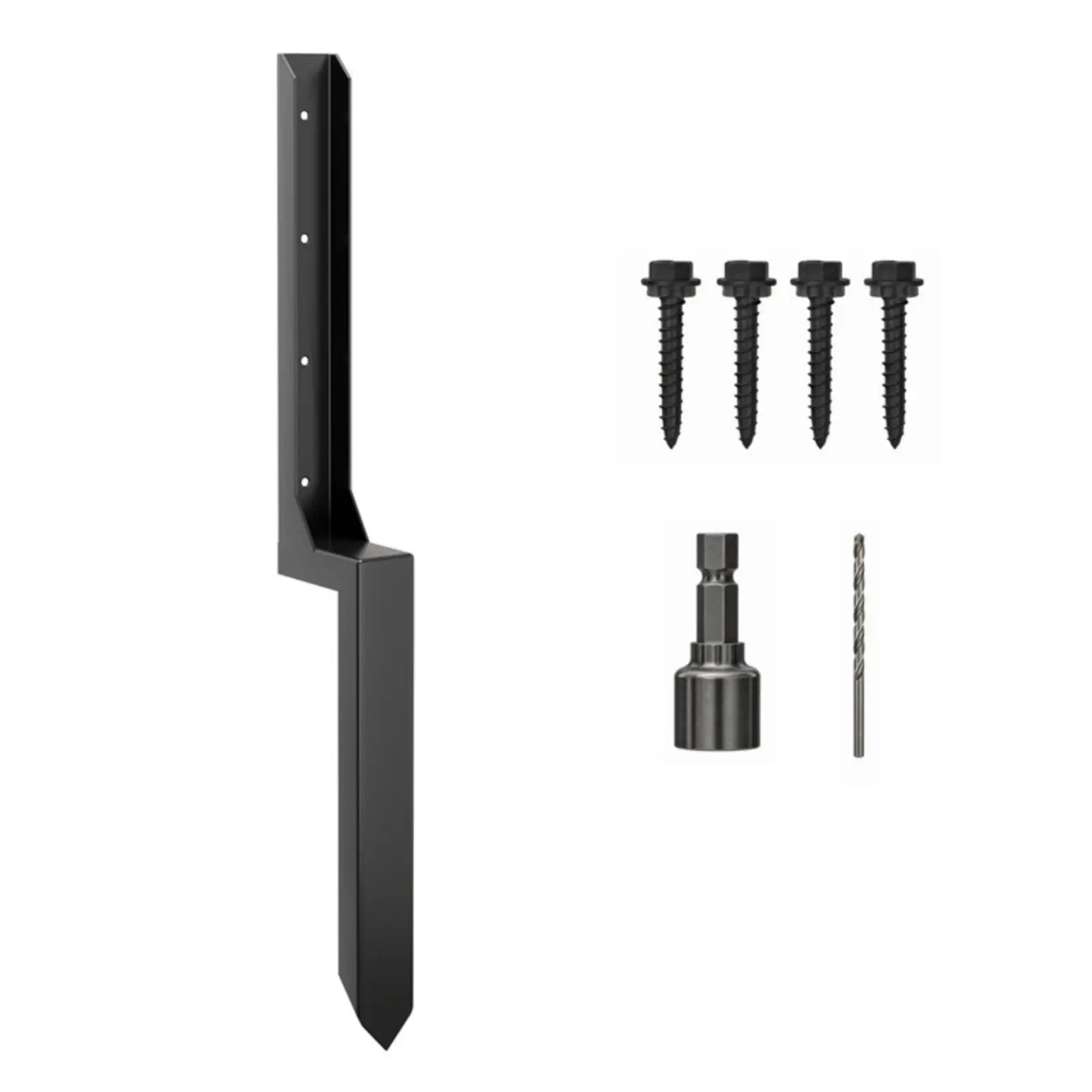 Metal Fence Post Support Stake for Privacy Fence Repair Ground Anchor Spike Heavy Duty Garden Fence Pole Stabilizer Tool