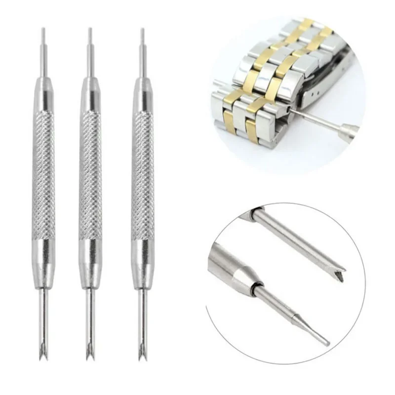 1/2/3pcs Metal Watch Band Repair Tool Stainless Steel Bracelet Watchband Opener Strap Spring Bar Connecting Pin Remover Tool