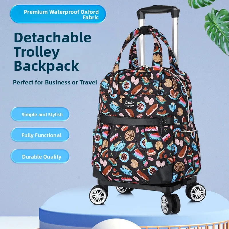 

New Lightweight Foldable Waterproof Travel Bag Large Capaci Boarding Lage Bag Universal Wheel Suitcase for Men And Women