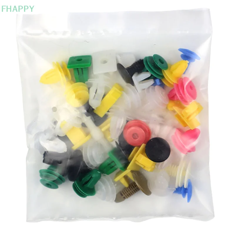50 Pcs/pcs Car Hybrid Plastic Buckle Interior Trim Plate Expansion Buckle Door Plate Nail Fender Decorative Card