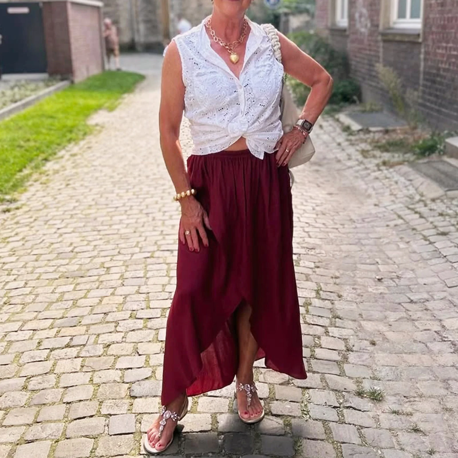 

Бордовая длинная юбка с высокой талией, женская юбка трапециевидной формы для вечеринки, новые модные женские юбки, индивидуальный цвет и размер, официальная одежда