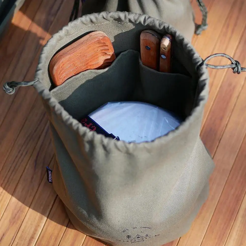 Outdoor Camping Cutlery Storage Bag With Compartment Sundries Storage Bag Camping Equipment Supplies Wholesale Dropshipping