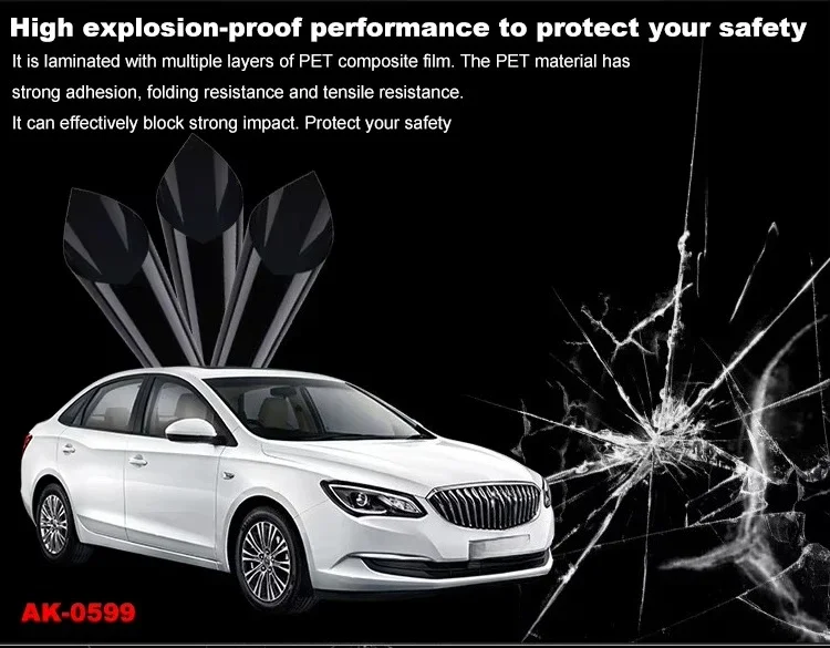 1.52*30m Security Safety 5% Vlt Explosion-proof Roll Heat Rejection Water Proof Solar Nano Ceramic Window Car Tinting Film