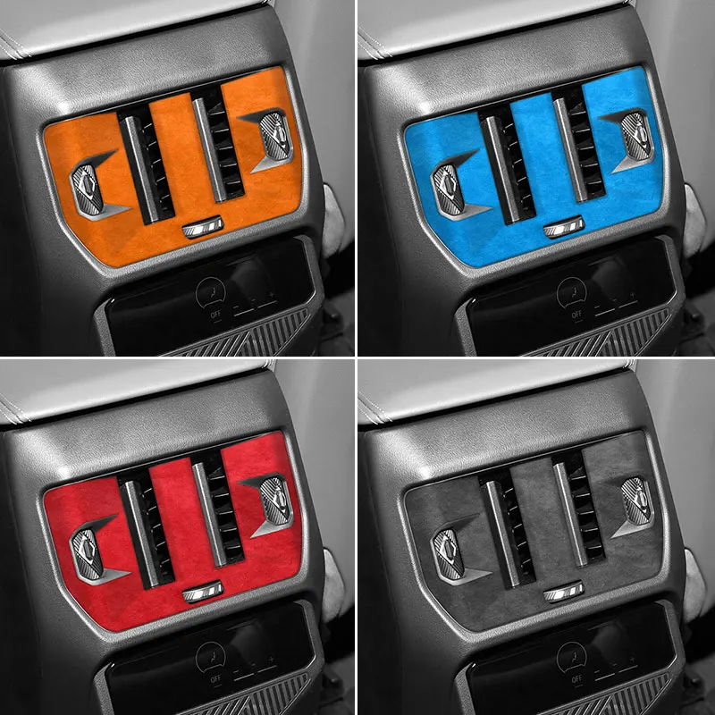 

For BMW X3 G45 G48 (2025-) Rear Seat Air Vent Decals Outlet Trim Frame Sticker Made of Alcantara Car Interior Tuning Accessories