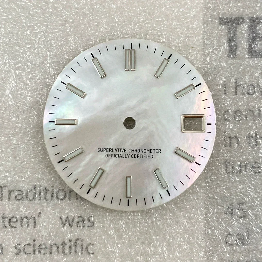 تخصيص BZM S الأم اللؤلؤ الهاتفي تعديل الملحقات 28.5 مللي متر الطلب مناسبة Nh35NH36 حركة الماس الوجه دون مضيئة