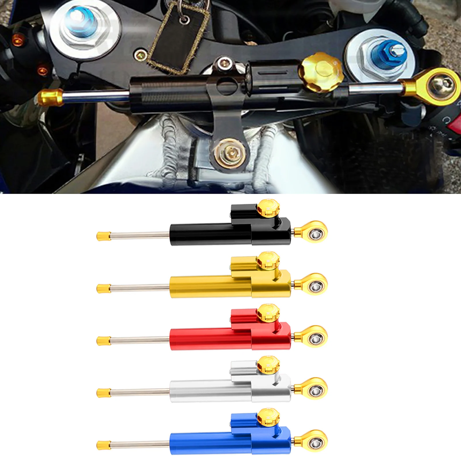 Universal Steering Stabilize Damper Bracket, Mount Aluminum Alloy, Safety Control for Motorcycle