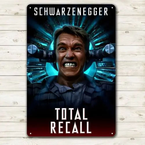 Total Recall Movie Metal Poster Tin Sign 20x30cm Plaque