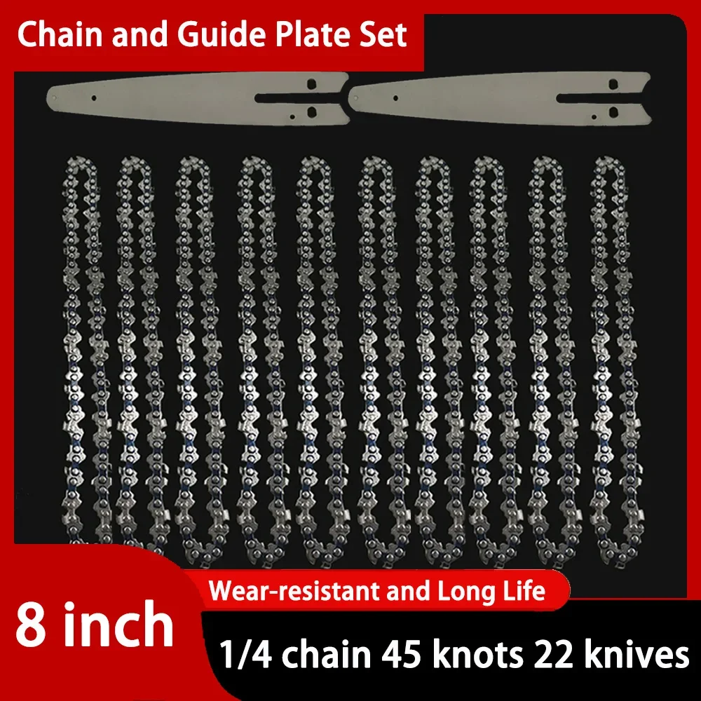 Chainsaw Chain 8 Inches Chain Rechargeable Saw Mini Electric Chainsaw Cordless Saw Carpentry Gardening Tools Electric Wood Saw