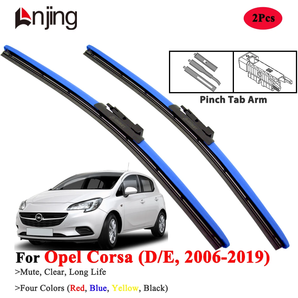 

LNJING Colorful Wiper Blades For Opel Corsa D E 2006-2019