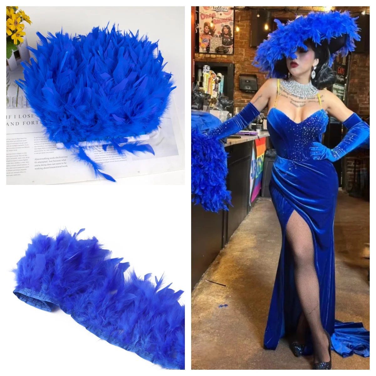 الجملة الأبيض تركيا الريش تقليم 10-15 سنتيمتر/4-6 بوصة ريشة طبيعية الشريط لخياطة الملابس هامش أعمدة الزفاف الديكور #6