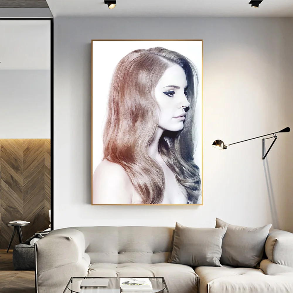 

Lana Del Rey Music Album Print Canvas Poster, Modern Singer Wall Art Canvas Painting Print, Home, Bar, Cafe, Room Decor Picture