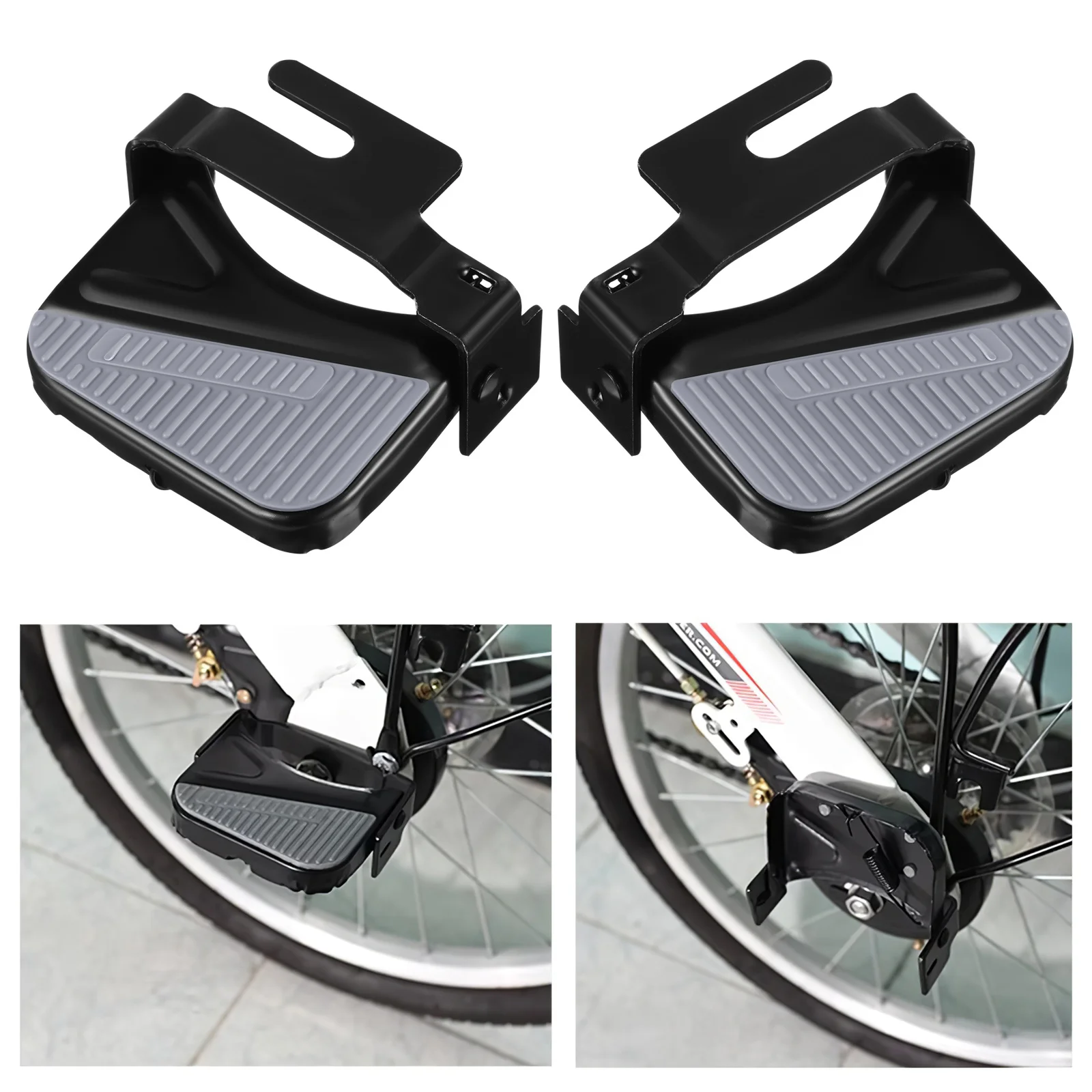 

1 Pair Anti-Skid Bike Sturdy Iron Metal For Mountain Bicycle Cycling Replacement Wide Foot Area Easy Install Pedals