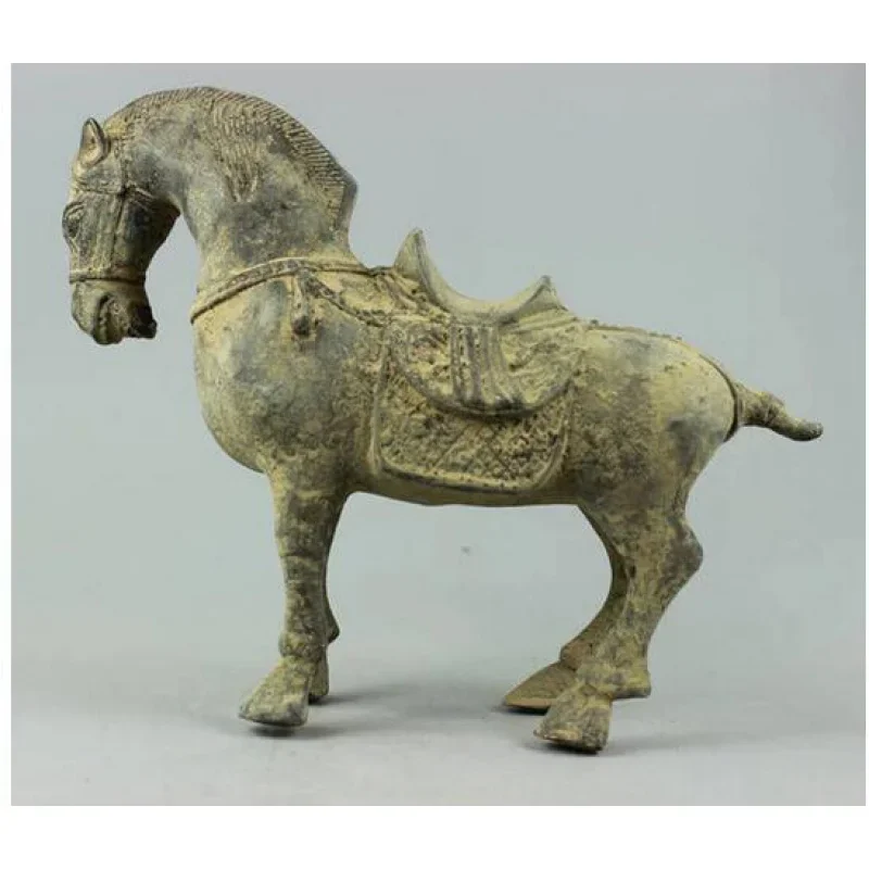 

Collectible Decorated Old Handwork Bronze sculpture Horse statue Healing Medicine Decoration 100% Brass Bronze 20cm