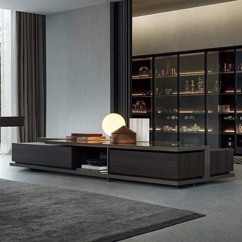 protection solid wood living room TV cabinet post-modern light luxury audio-visual cabinet storage
