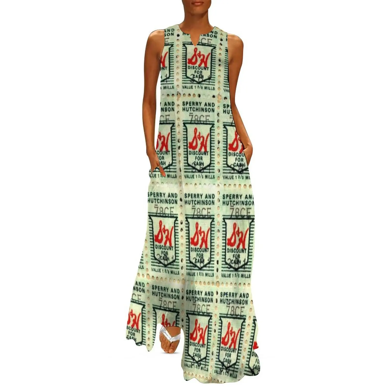 S&H GREEN STAMPS Long Dress Woman clothes loose women