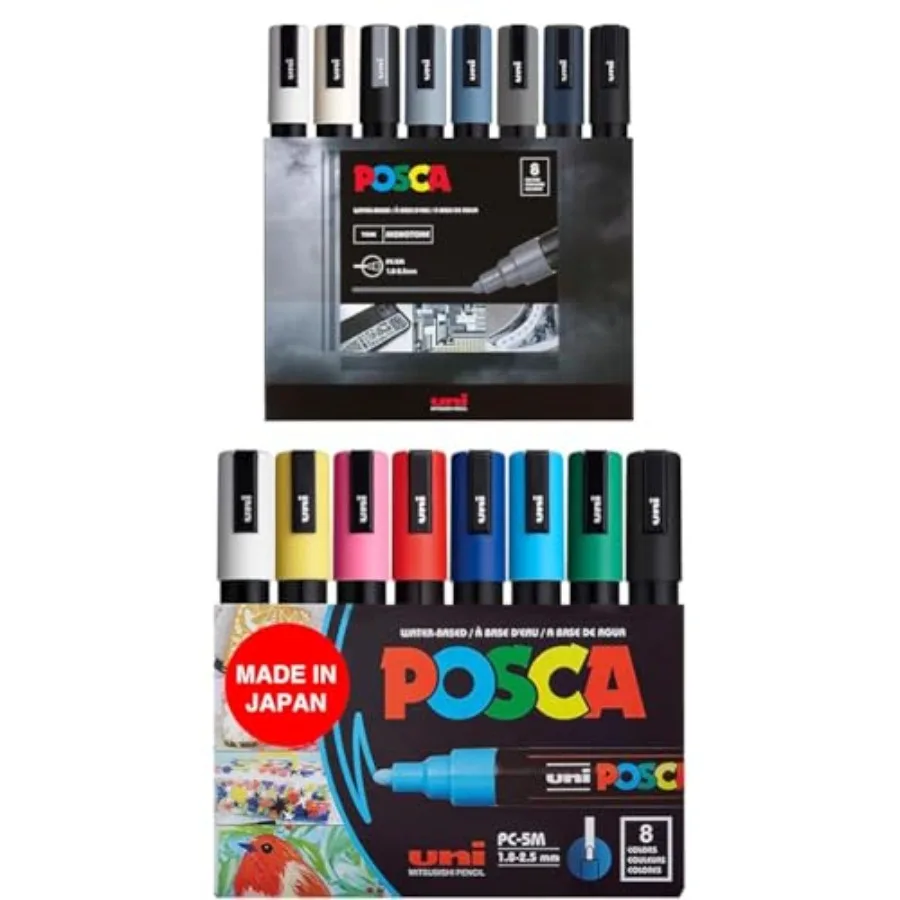 

Markers Bundle 16 Medium Paint Markers 5M - 8 Mono Tones + 8 Multicolor Tones