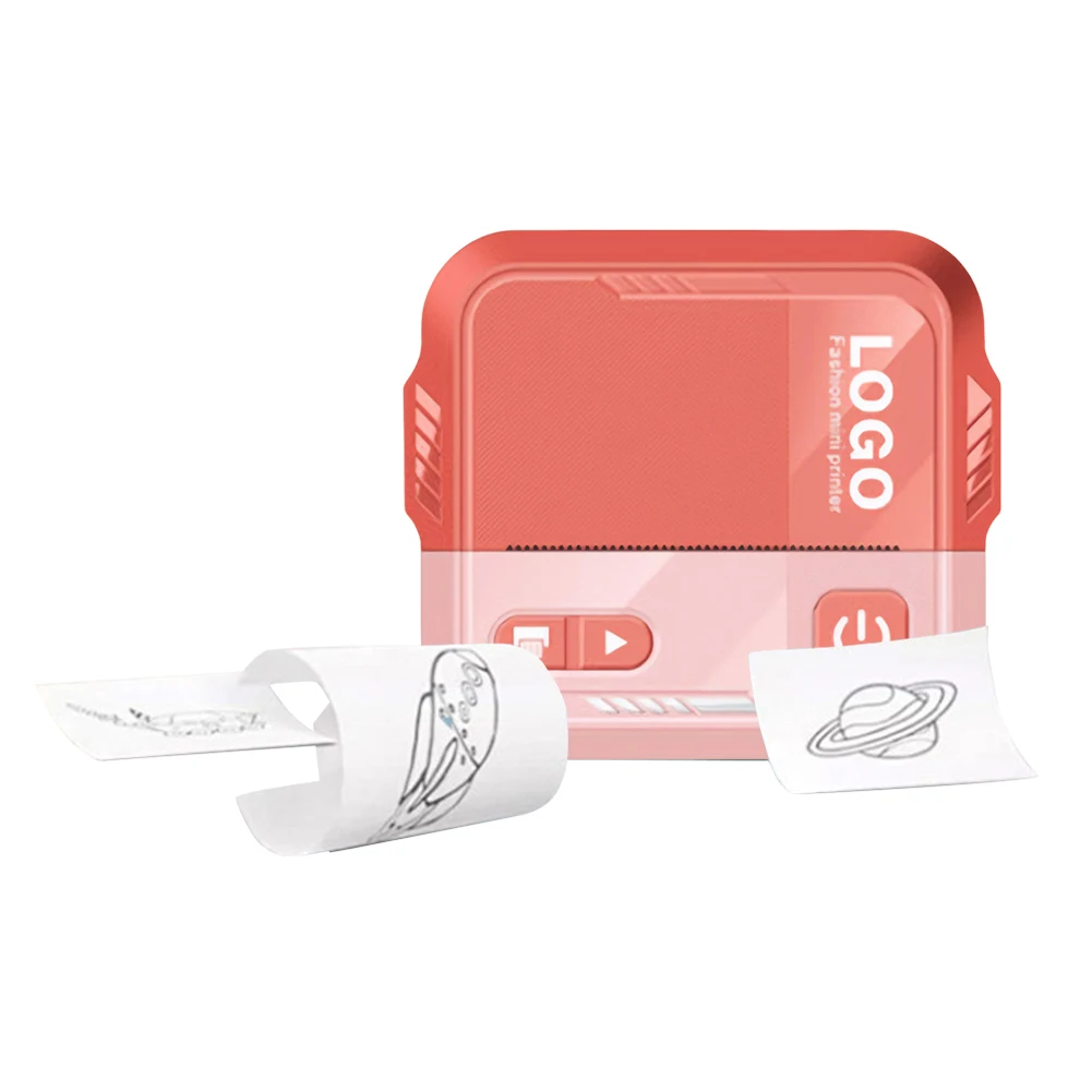 

Mini Portable Thermal Printer Inkless Wireless BT Pocket Photo Printer with Print Paper Adhesive Sticker Printer for Android IOS