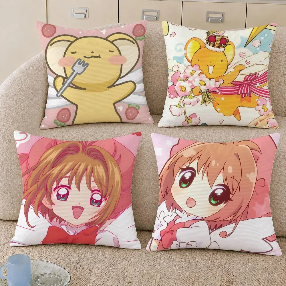 Anime Cardcaptor Sakura CCS Syaoran Cushion Cover Decorative Pillowcase Soft Short Plush Cozy Durable Sofa Home Decor Items Gift