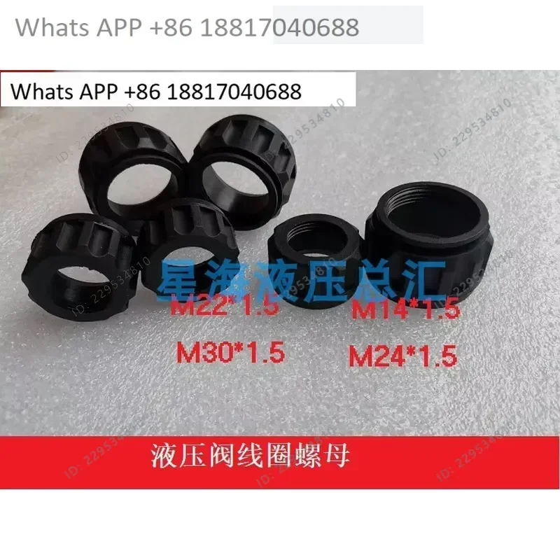 HOT 10PCS Valve Coil Nut M22x1.5 M30x1.5 for New Valve 14 24 31 23 Lock