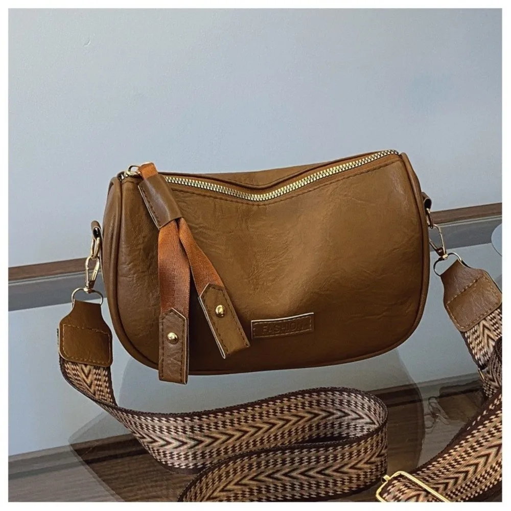 Robuste Retro-Umhängetasche aus PU-Leder, lässige Handtasche mit großer Kapazität, vielseitige Messenger-Tasche für Damen – Detail 6