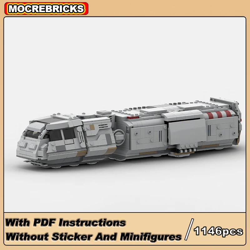 รถไฟทหารสุดไฮเทค MOC-153033กองกำลังขนส่งติดอาวุธบล็อกตัวต่อโมเดลอิฐสำหรับเด็กของเล่นของขวัญวันคริสต์มาส