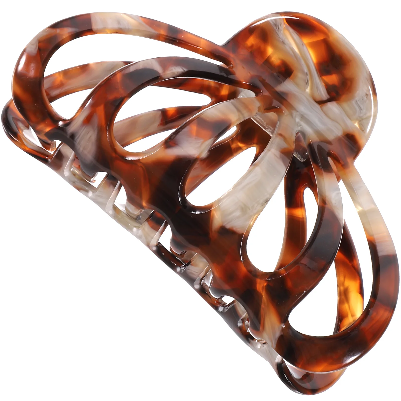 

Leopard Print Hairpin Long Clip Clamps Women Large Size Acetate Material Comfortable Wear Durable Design Suitable Thick Thin