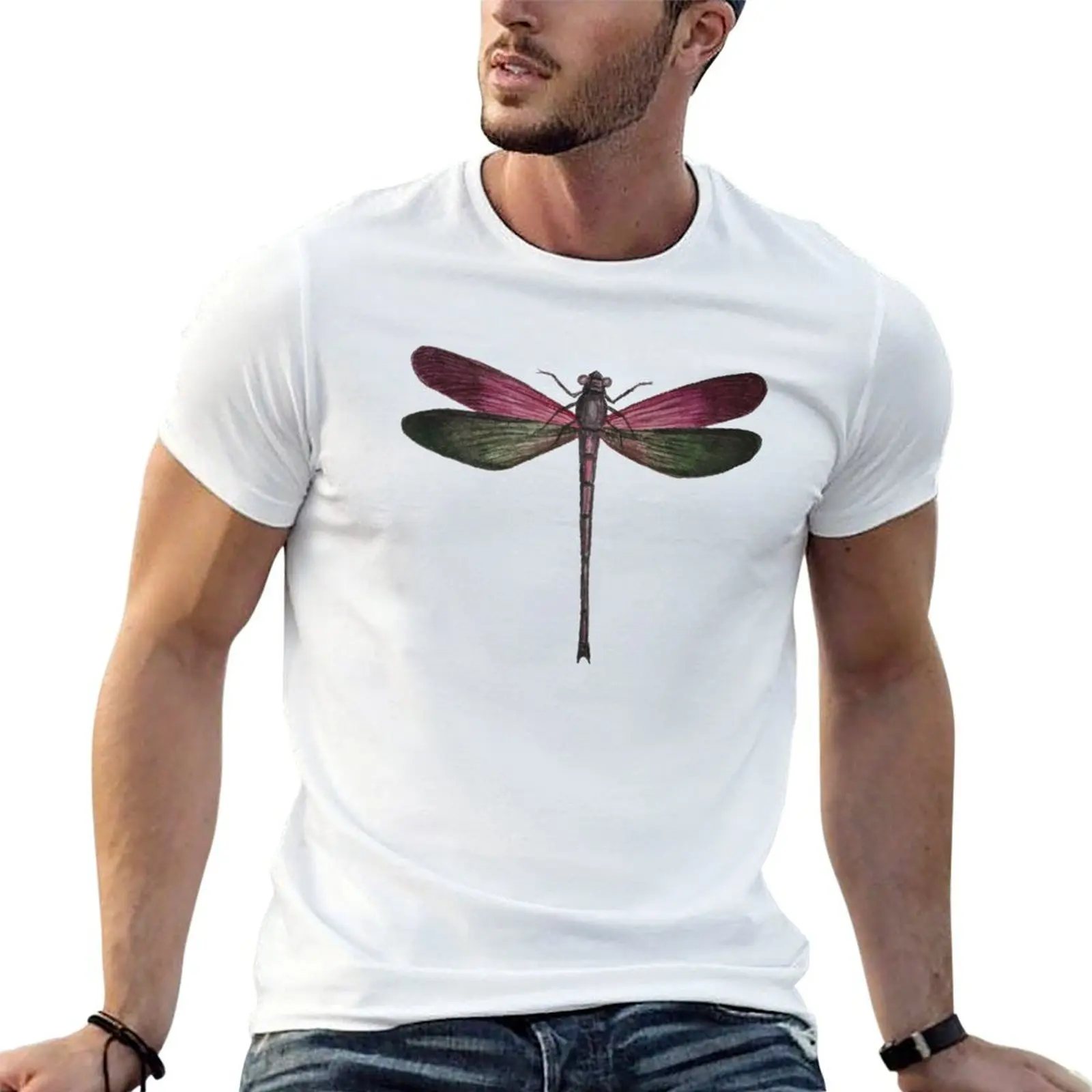 

рубашки хлопок 100% t Фиолетовый Best for man забавные мужские рубашки со стрекозой футболка футболка хлопок