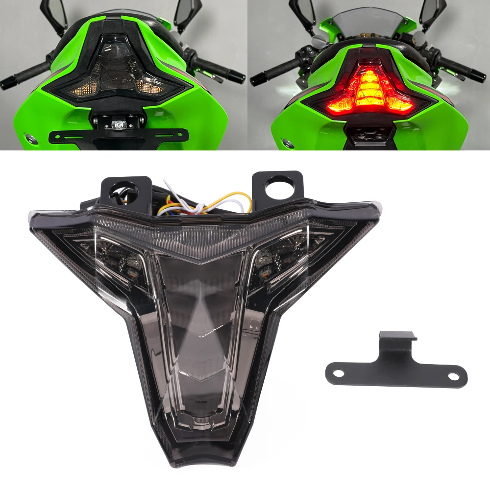 カワサキ バイク テールライト ブラック ランニングライト機能　ウインカー一体型 Amazon | ラックマート バイク用テールライト ウインカー＋