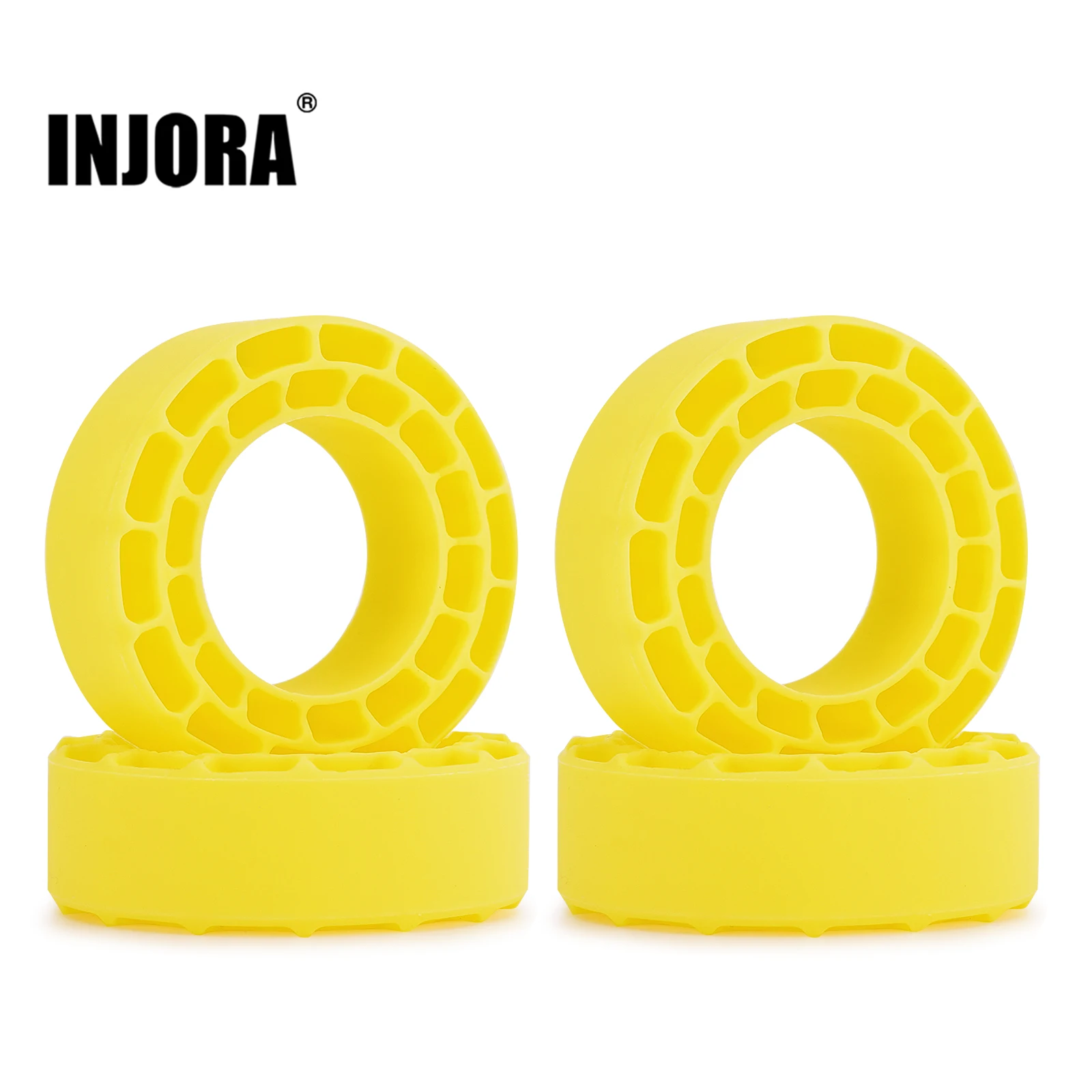 INJORA 4 Stück Silikonkautschukeinsätze für 52 mm 1,0 Zoll Reifen (1045)