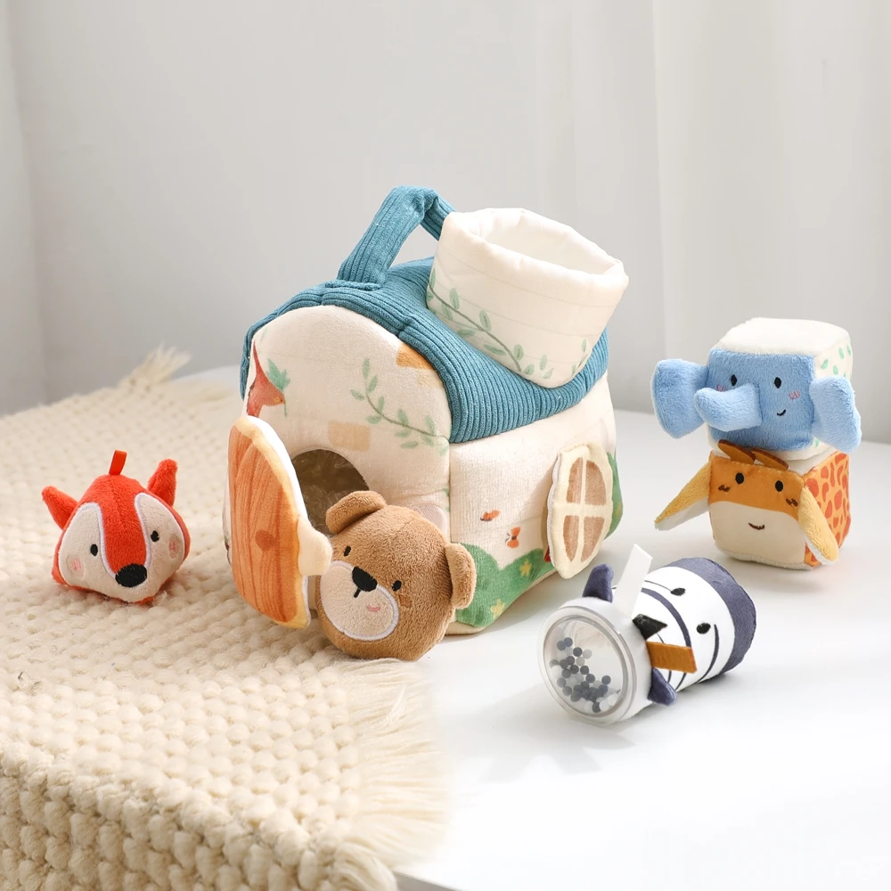 

Детская игрушка Монтессори, хлопковый волшебный домик, упражнения на пальцы, занятая игра, мультяшная кукла-животное, сенсорная игрушка для детей, забавный образовательный подарок