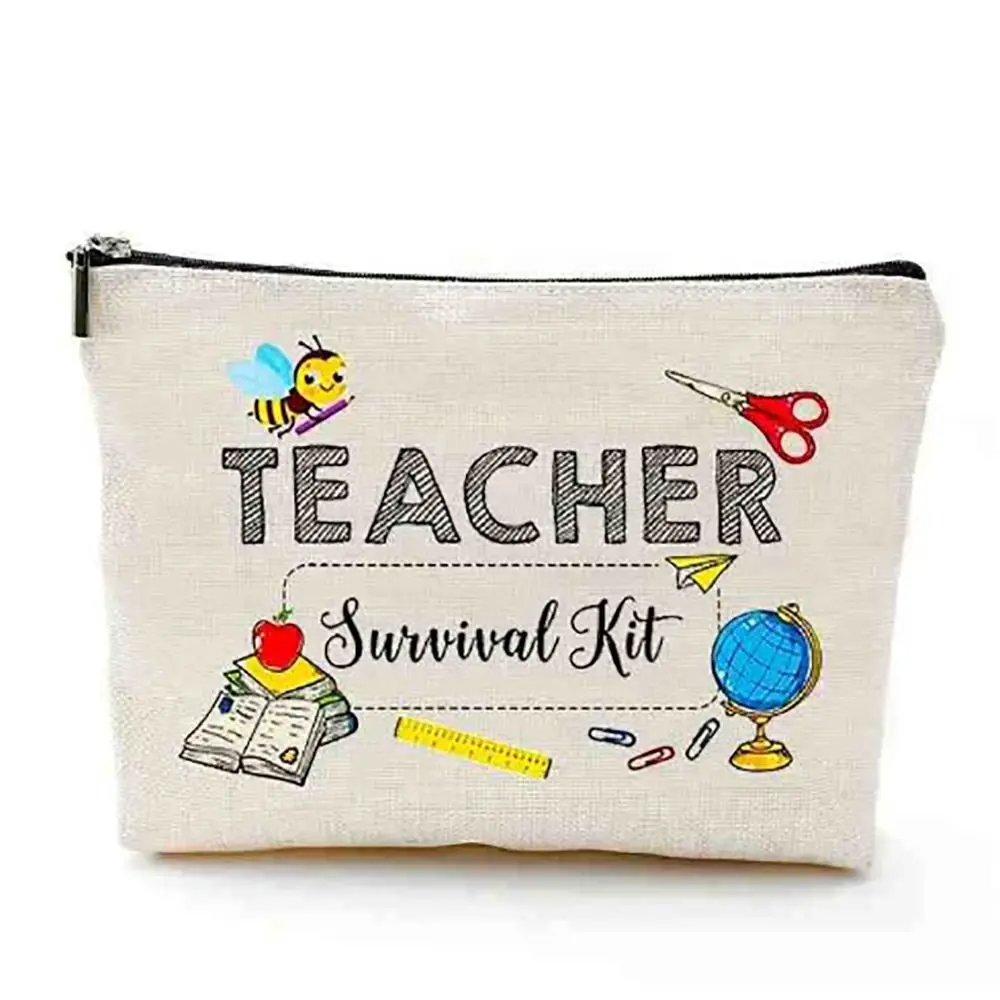 Teacher Travel Survival Kit, Appreciation Gift, Graduation Gifts for Teachers, Waterproof Makeup Bag, High School makeup bags