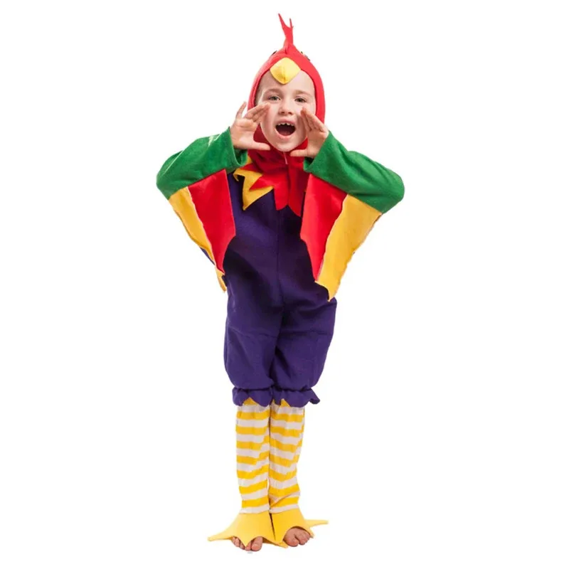 

Child Kids Little Colorful Chick Chicken Turkey Costume Cosplay for Girls