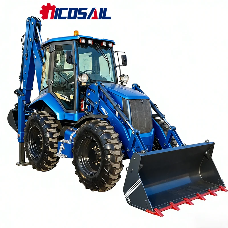 

Nicosail 4cx Construction Backhoe Loader for Engineering Digging Rock Excavation Material Loading Site Leveling