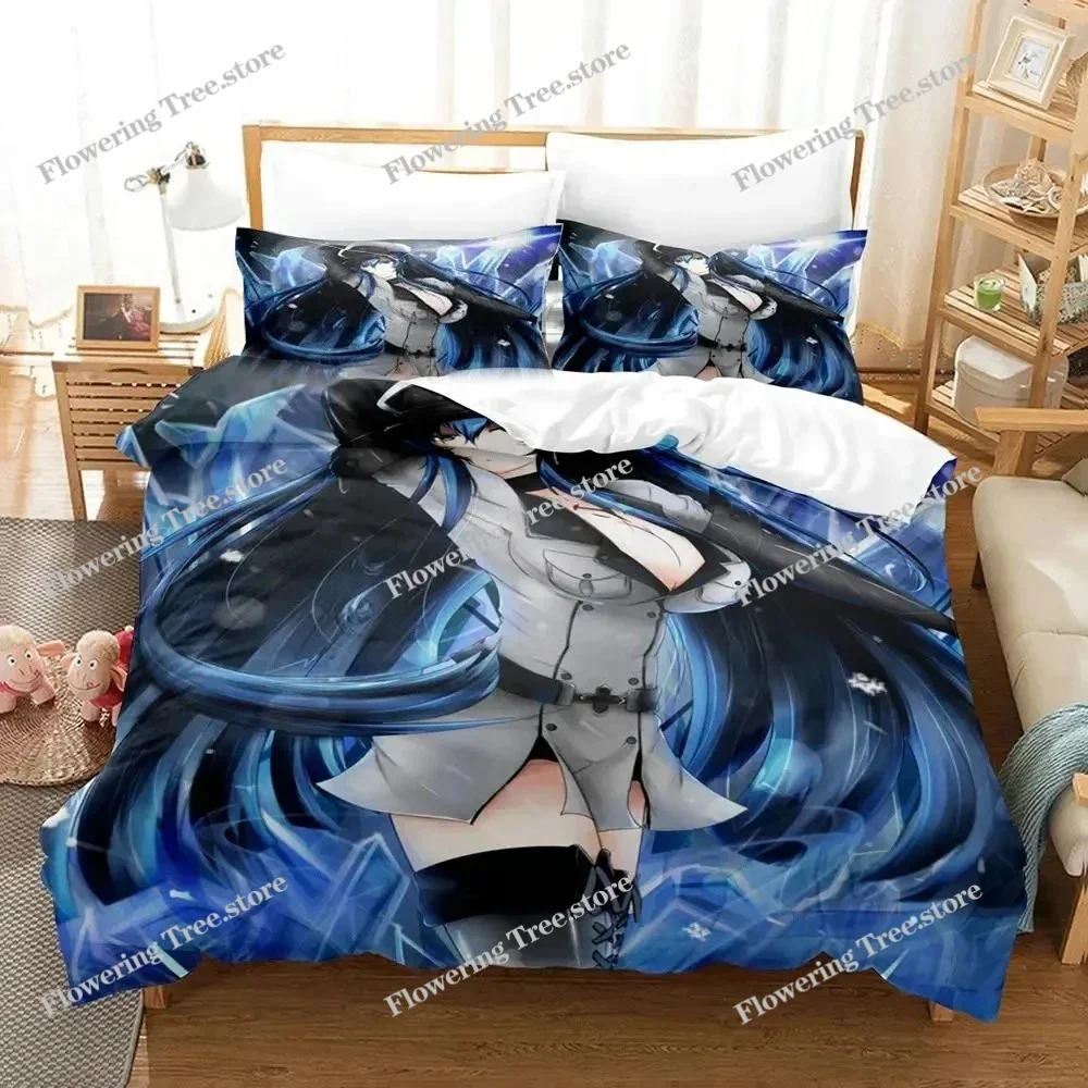 Anime Akame ga Kill Esdeath Bedding Set Boys Girls Twin Queen Size Duvet Cover Pillowcase Bed Kids Adult Home Textileextile