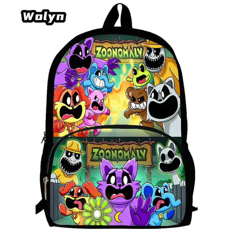 Mochila Zoonomaly Prints School Backpack for Grade 1-3  ,Large Cartoon School Bags for Boys Girls ,Children Satchel Backpack