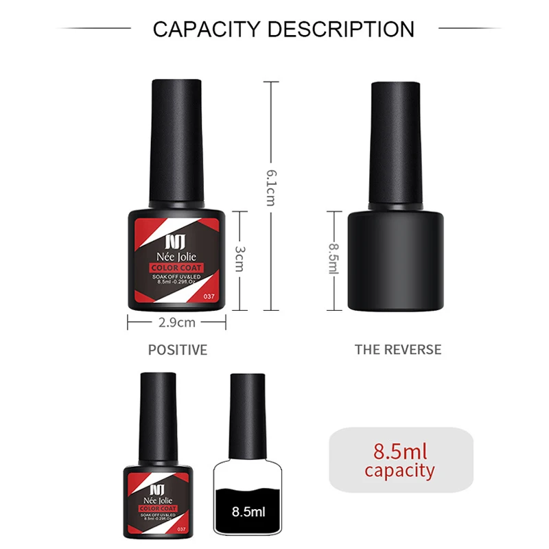 8.5ml gel unha polonês para unhas semi permanente embeber fora gel uv led vernizes base superior fosco casaco diy unha arte gel polonês 1pcs