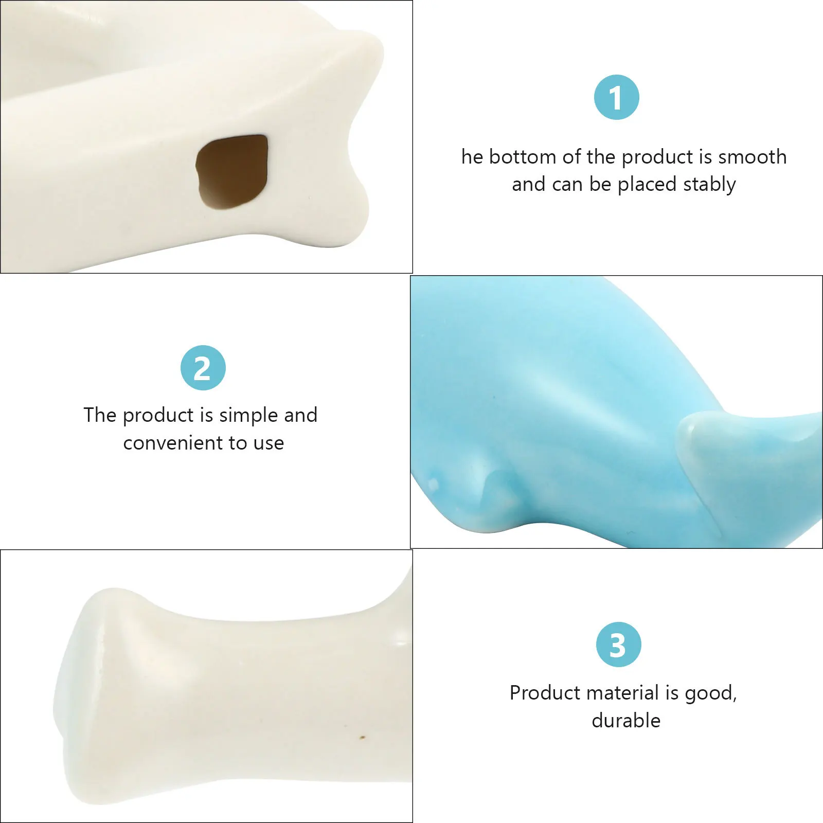 

2Pcs Ceramic Painting Brush Holder Fine Workmanship Calligraphy Pen Rest Stable Base Writing Accessory Chinese Brush Rack