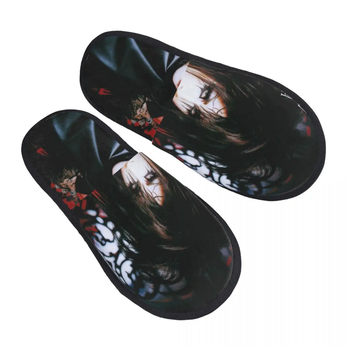

Malice Mize Music Rock Band Guest Slippers for Hotel Women Custom Print House Slipper