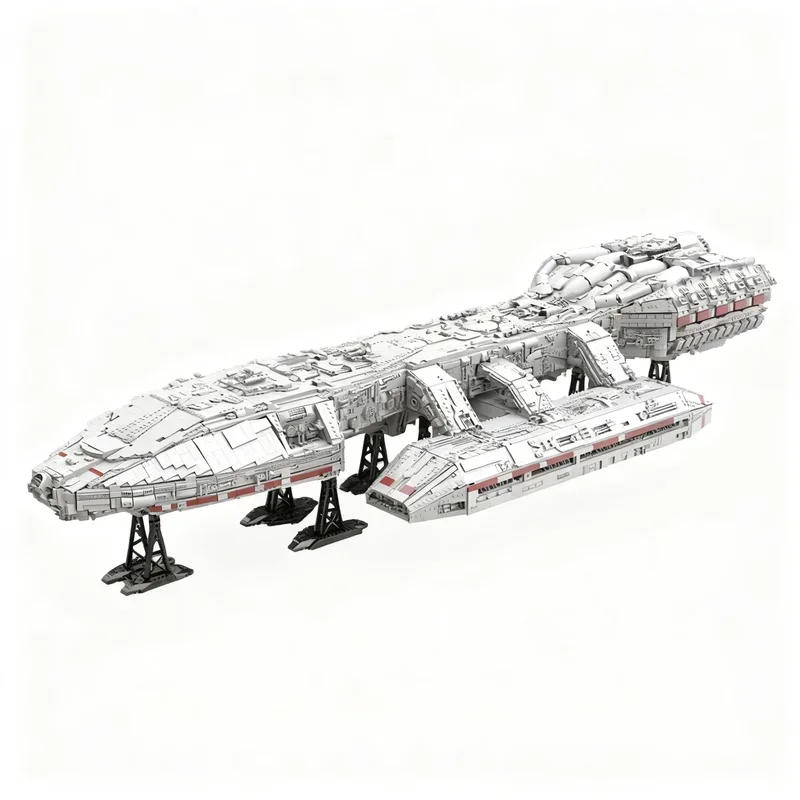 23729PCS MOC Space Battle Battlestar Galactica Model Building Blocks Creative Assembly Display Home Decor Construction Gift Desk