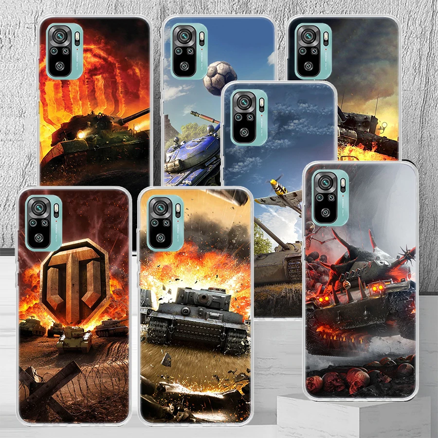 World of Tanks Phone Case Coque For Xiaomi Redmi Note 13 12S 12 11 11S 11T 11E 10 Pro Plus 10S 9 9S 9T 8 8T Global 7 Cover Case