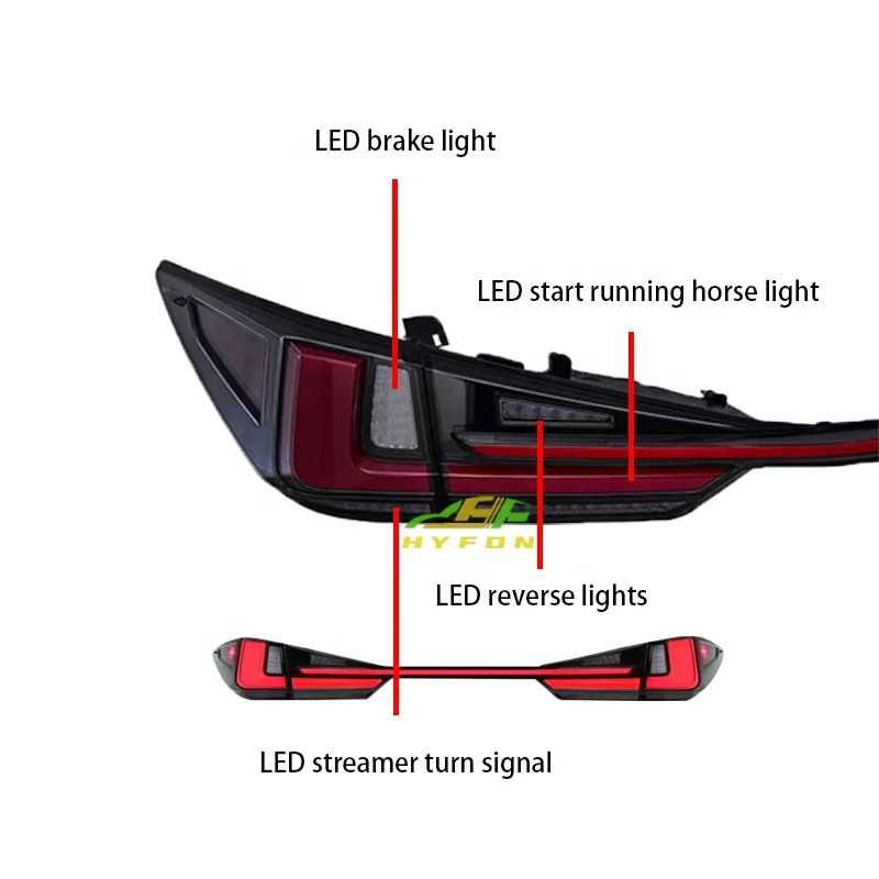 CL رائجة البيع ل RX RX300 RX350 RX450 2016-2022 ترقية اختراق كامل LED الضوء الخلفي LED عكس الضوء عالية الجودة التوصيل و P
