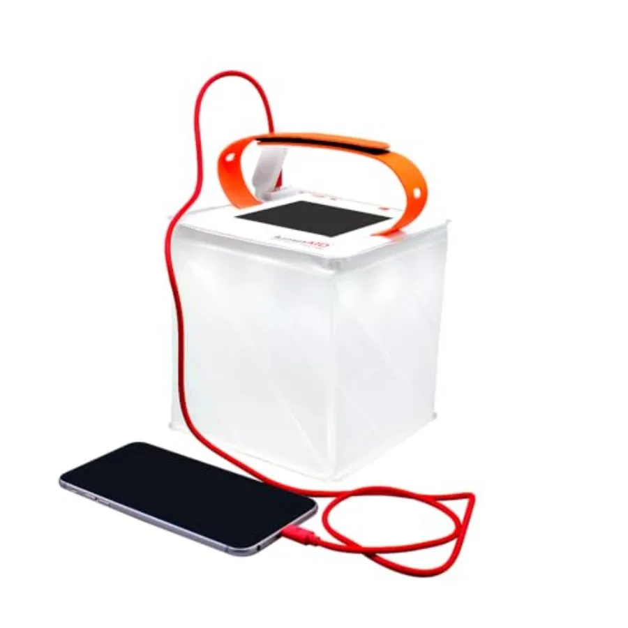 

Max Quick Inflate 2-in-1 Solar Camping Lantern and Phone Charger - Rechargeable LED Lamp for Camping, Hiking and Travel - Water