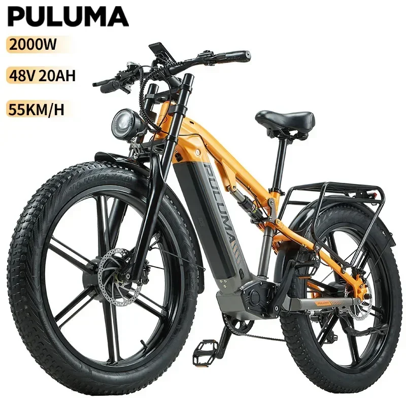 PULUMA Electric Bicycles 48V 20AH Peak Power 3000W Motor 55KM/H Off-Road VTT 26*4.0 Fat Tire Electric Bikes Electric Motorcycle