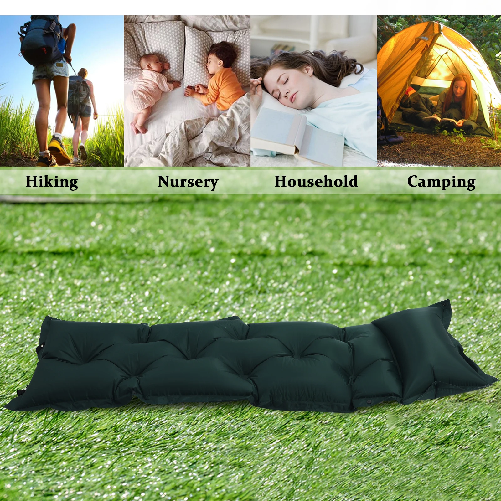 

Automatic Sleeping Pad Large Size Skin-Friendly Comfortable Camping Mat for Hiking Backpacking Outdoor with for Adults