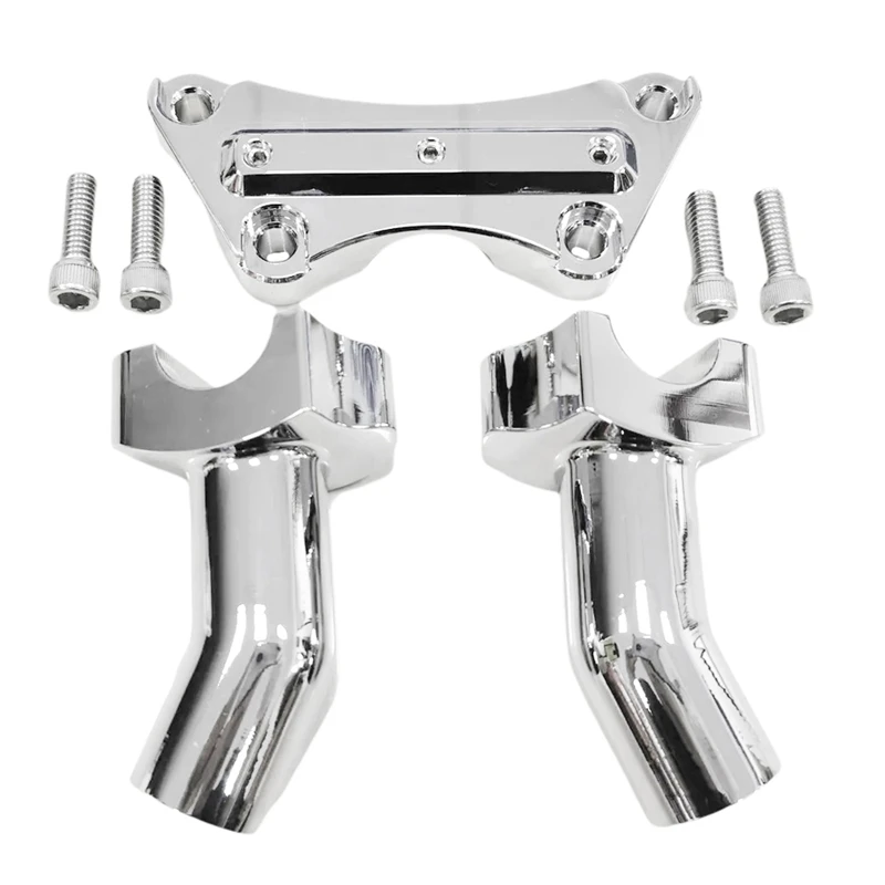 

3-1/2 Inch Pullback Handlebar Risers & Top Clamp Kit For Dyna Softail Fat Boy