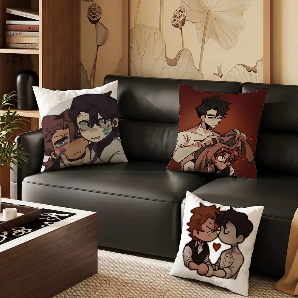 Vincent Rody D-Dead P-Plate pillowcase casual style decoration, suitable for home decoration (excluding pillow core)