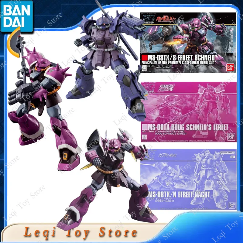 

Bandai Original HG MS-08TX DOUG MS-08TX/S/T EFREET SCHNEID NACHT Action Anime Figures Toys Kids Gift Assembly Model Ornaments