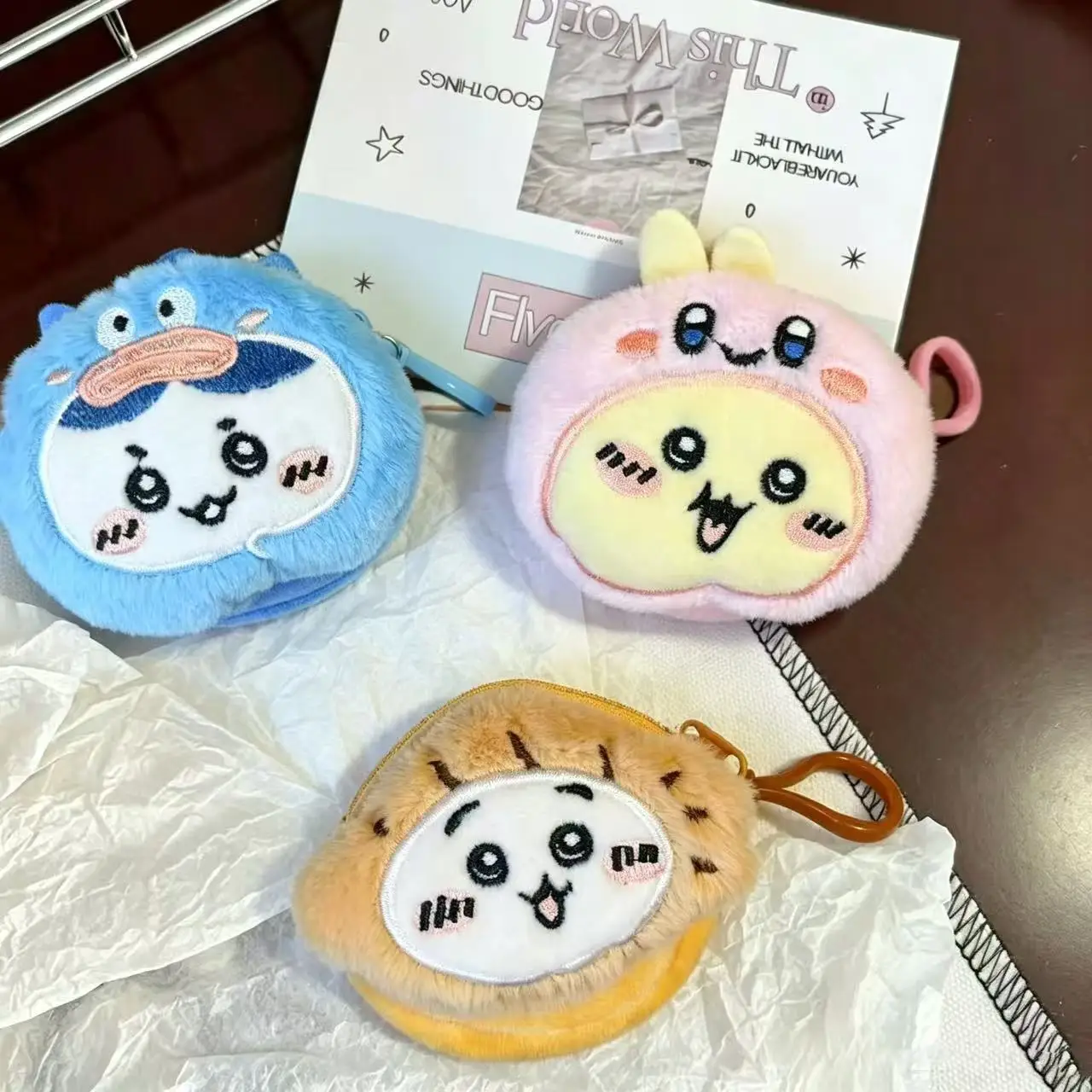 Chiikawa Usagi Hachi Plush Coin Purse Cute Earphone Storage Bag Student Keychain Hanging Pendant Gift For Anime Fans